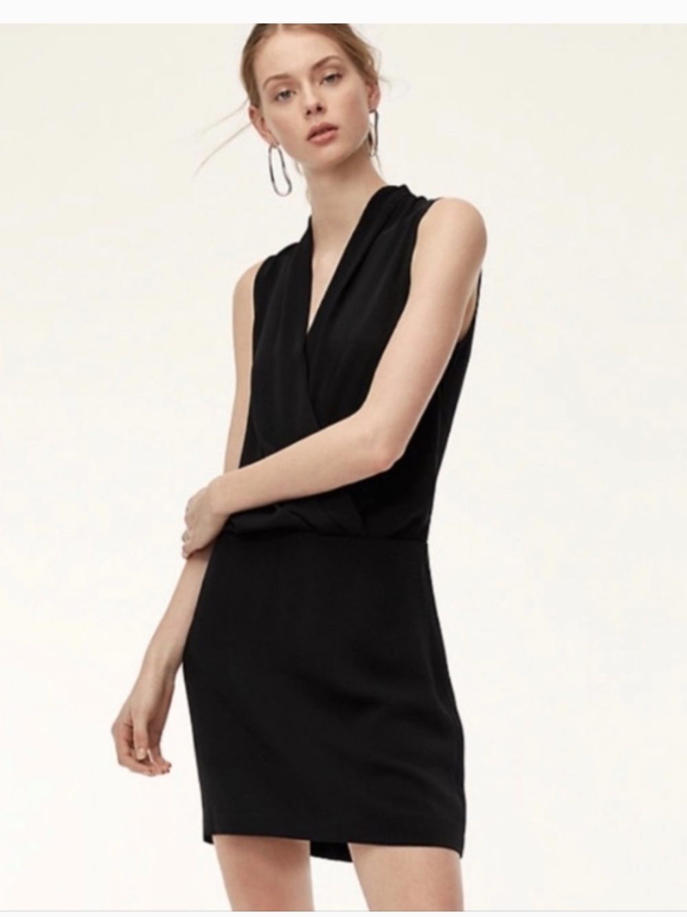 Babaton Aritzia Phoenix Sleeveless V-Neck Mini Sheath Dress - 8